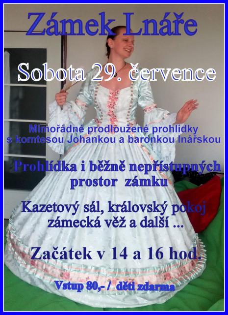 Mimořádná prohlídka zámku Lnáře