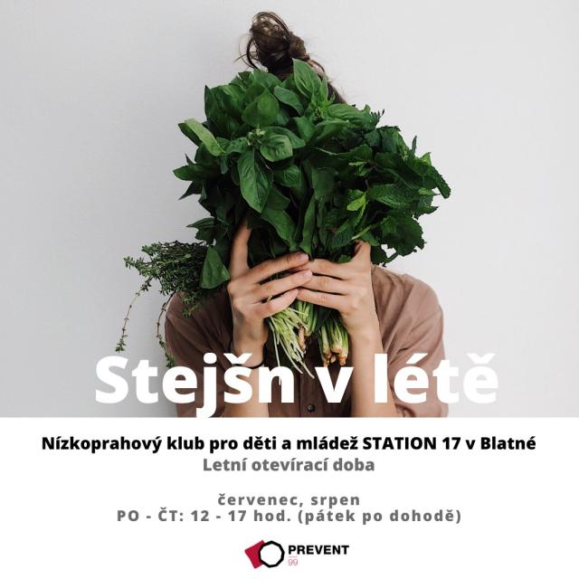 Nízkoprahový klub STATION 17 v Blatné je otevřen i v létě