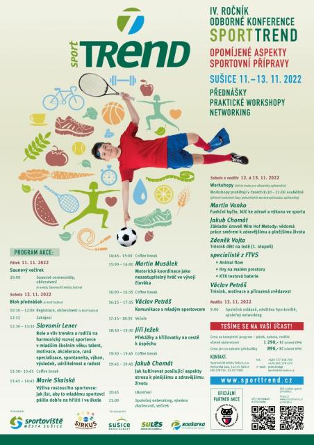 SportTrend - IV. ročník netradiční konference pro odborníky i rodiče mladých sportovců