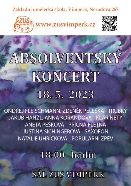 ABSOLVENTSKÝ KONCERT – dechové nástroje, populární zpěv