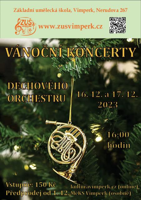 VÁNOČNÍ KONCERT DECHOVÉHO ORCHESTRU ZUŠ VIMPERK