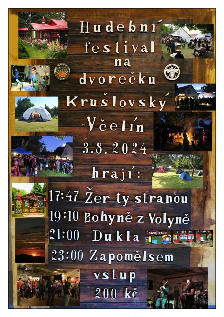 Hudební festival na dvorečku.