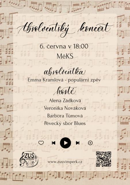 ABSOLVENTSKÝ KONCERT EMMY KRAMLOVÉ A HOSTŮ