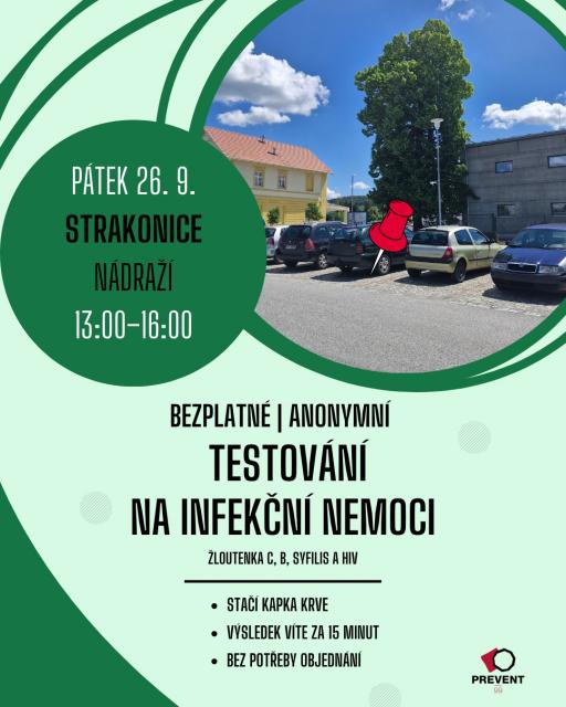 Bezplatné testování na infekční nemoci ve Strakonicích