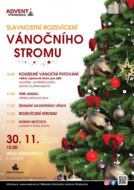 Slavnostní rozsvícení vánočního stromu 2025