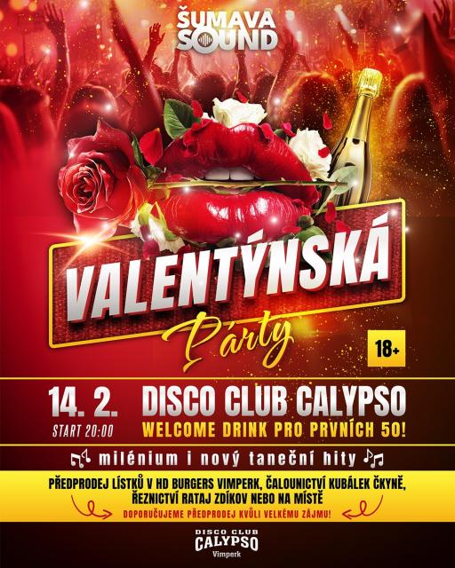 VALENTÝNSKÁ PÁRTY V CALYPSU!