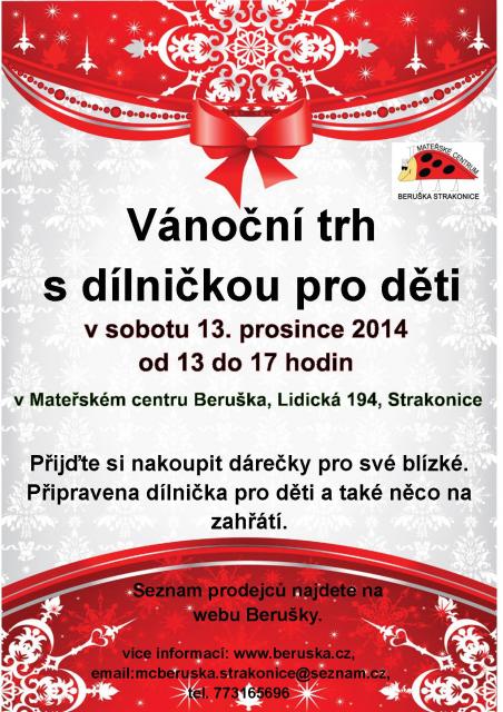 Vánoční trh s dílničkou pro děti