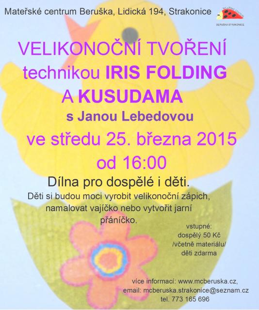 Velikonoční tvoření technikou iris folding a kusudama